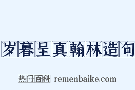 岁暮呈真翰林造句是什么意思的图片